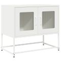 TV skrinka vidaXL Biela 68x39x60,5 cm Oceľ valcovaná za studena