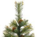 vidaXL Umelý výklopný vianočný stromček so šiškami 150 cm