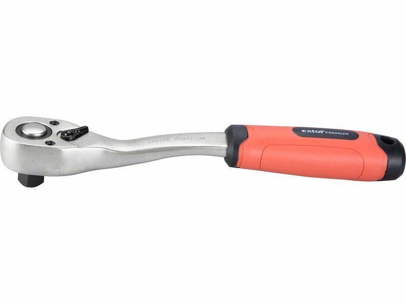 Ráčna tvarovaná, 45 zubů, 1/2", L 253mm, Crv EXTOL-PREMIUM