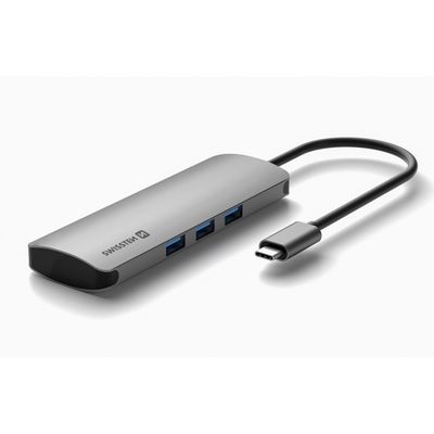 Sw usb-c hub 6-in-1 - hliník