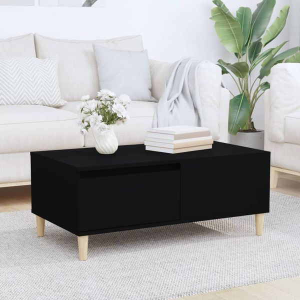 vidaXL Konferenčný stolík čierny 90x50x36,5 cm spracované drevo