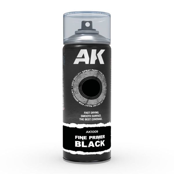 AK Interactive - Fine Primer Black Spray