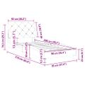 vidaXL Rám postele bez matraca modrý 90x200 cm zamat