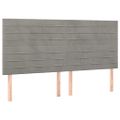 vidaXL Posteľ boxsping s matracom a LED bledosivá 180x200 cm zamat