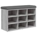 vidaXL Lavička na topánky sivá sonoma 82x32x50 cm kompozitné drevo