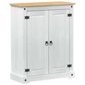 vidaXL Skriňa na topánky s poličkou s dverami Biela 86 x 38,5 x 108 cm