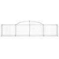 vidaXL Oblúkový gabionový kôš 11 ks 300x50x60/80 cm pozinkované železo