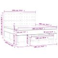 vidaXL Posteľný rám boxspring s matracom sivohned 180x200 cm látka