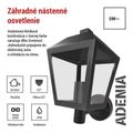 Záhradné nástenné svietidlo ADENIA, 19,8 x 15 x 27,8 cm, 1 x E27, 15 W