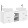 vidaXL Set kabinetov do kúpeľne 3 ks Biela 49,5 x 41 x 63 cm