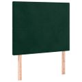 vidaXL Čelo postele s LED tmavozelené 80x5x118/128 cm zamat