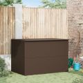 vidaXL Záhradný úložný box hnedý 150x100x100 cm polyratanový