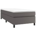 vidaXL Posteľný rám s boxspringom sivý 80x200 cm umelá koža