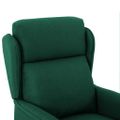 vidaXL Masážne kreslo Tmavozelená 93.5 x 67.5 x 101.5 cm látka