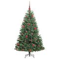 vidaXL Umelý Sklápací Vianočný Stromček Zelená 150 cm PVC a kov