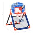 vidaXL Detská multifunkčná basketbalová súprava na podlahu a stenu