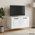 vidaXL Nástenná TV skrinka Biela s vysokým leskom 59,5 x 41 x 30 cm