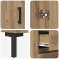 vidaXL Highboard Remeselný dub 34,5 x 34 x 180 cm Kompozitné drevo