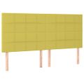vidaXL Čelo postele s LED zelené 180x5x118/128 cm látka