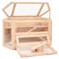 vidaXL Klietka pre škrečka 80x40x43 cm jedľové masívne drevo