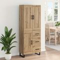 vidaXL Highboard 2 ks Remeselný dub 69,5 x 34 x 180 cm