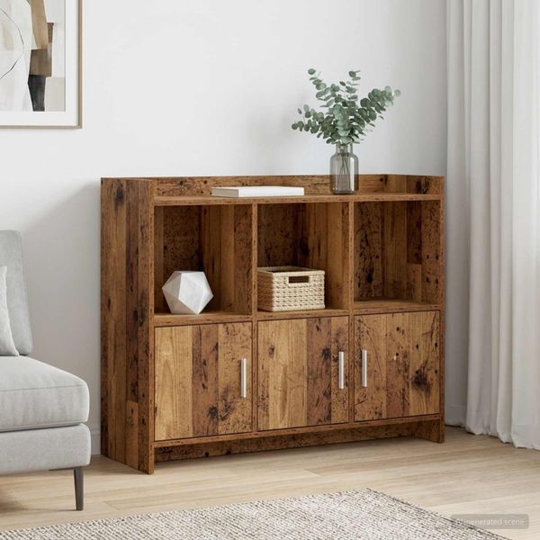 vidaXL Servírovacia skriňa Staré drevo 98,5 x 33 x 80 cm