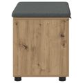 vidaXL Lavica na topánky s vankúšom Dub artisan 60 x 38 x 46 cm