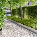 vidaXL Obrubník trávnika 20 ks 100 x 25 cm Oceľ Strieborná
