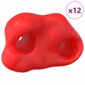 vidaXL Lezecká chytka 12 ks Červená 100 x 67 x 43 mm PP
