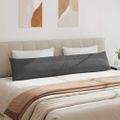 vidaXL Vankúše na pohovku 2 pcs Tmavo šedá 200 x 40 cm