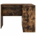 vidaXL Rohový stôl so zásuvkou s poličkou Dymová dub 102 x 88 x 75 cm
