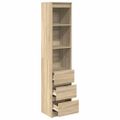 vidaXL Highboard Dub Sonoma 37,5x35x180 cm Konštruktérske drevo