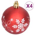 vidaXL 108-dielna sada vianočných ozdôb červená/biela