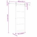 vidaXL Posuvné dvere ORKDAL Prírodná 93 x 232 cm