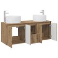 vidaXL Set kabinetov do kúpeľne 3 ks Dub artisan 49,5 x 44,5 x 66 cm