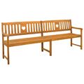 vidaXL Vonkajšia lavička Prírodná 220 x 55,5 x 90 cm