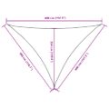 vidaXL Tieniaca plachta, oxford, trojuholníková 3x4x4 m, krémová
