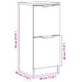 vidaXL Komody staré drevo 2 ks 30x30x70 cm kompozitné drevo