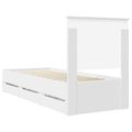 vidaXL Rám postele so zásuvkou Biela 75 x 190 cm Inžinierske drevo