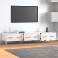vidaXL TV skrinka lesklá biela 150x34,5x30 cm spracované drevo