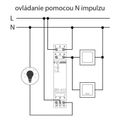 Impulzné relé bistabilné s časovým spínacím zariadením F&F BIS-413/230 na DIN lištu
