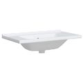 vidaXL Kúpeľňové umývadlo biele 81x48x19,5 cm obdĺžnikové keramické