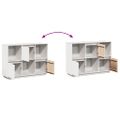 vidaXL Komoda biela 110,5x35x80 cm borovicový masív