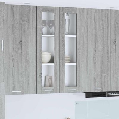 vidaXL Závesná skrinka Sivý Sonoma 60 x 31 x 100 cm Kompozitné drevo