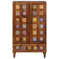 vidaXL Highboard Orech 60 x 33,5 x 100 cm Masívne mango drevo