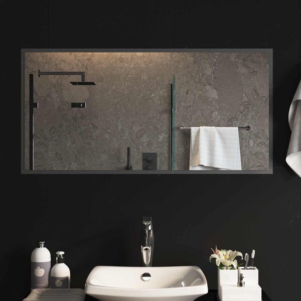 vidaXL Zrkadlo do kúpeľne s LED Priehľadná 100 x 50 cm tvrdené sklo
