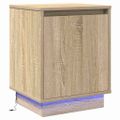 vidaXL Nočný stolík 2 ks Sonoma dub 39 x 34,5 x 50 cm Kompozitné drevo
