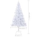 vidaXL Osvetlený umelý vianočný stromček+gule 210 cm, 910 vetvičiek