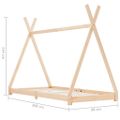 vidaXL Detský posteľný rám masívne borovicové drevo 90x200 cm