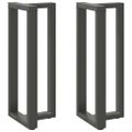 vidaXL Nohy barového stola v tvare T, 2 ks, antracitové, 40x35x(100-101) cm, oceľ